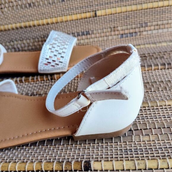 Girls Annie Crystal Studded Ankle Strap Sandals Size 3 - Picture 5 of 12